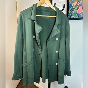 Frank & Eileen Dark Green Double-Breasted Pea Coat